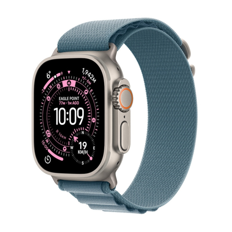 Apple Watch Ultra 3 (2025) 49mm Přírodní titan se světle modrým alpským tahem M