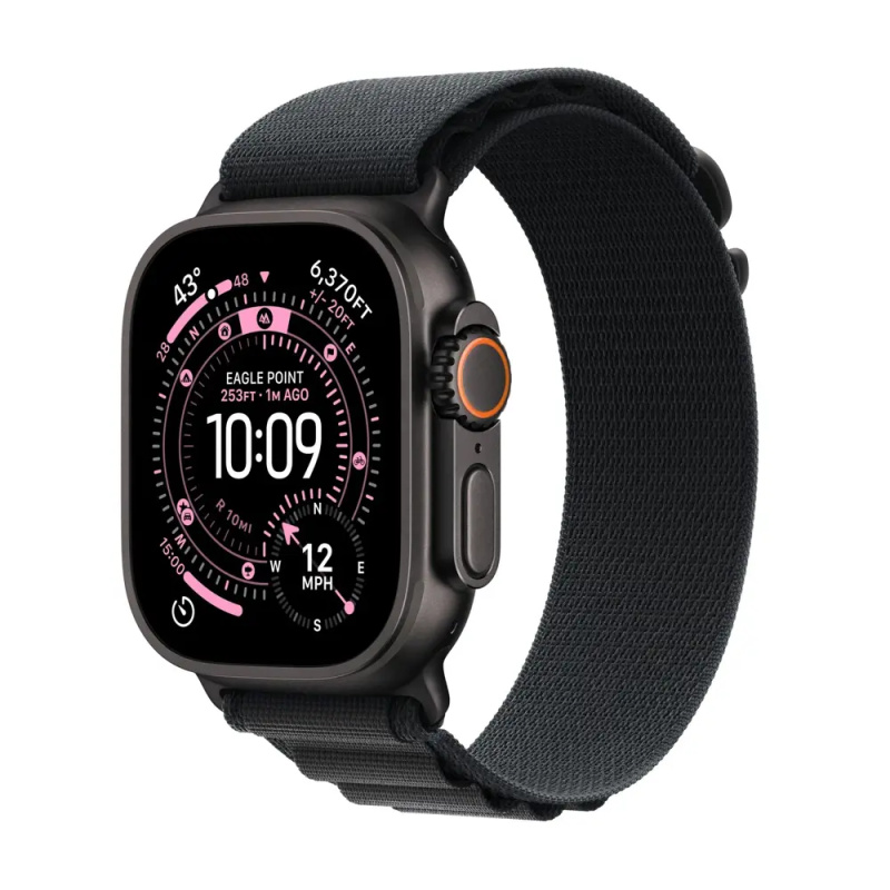 Apple Watch Ultra 3 (2025) 49mm Černý titan s černým alpským tahem L