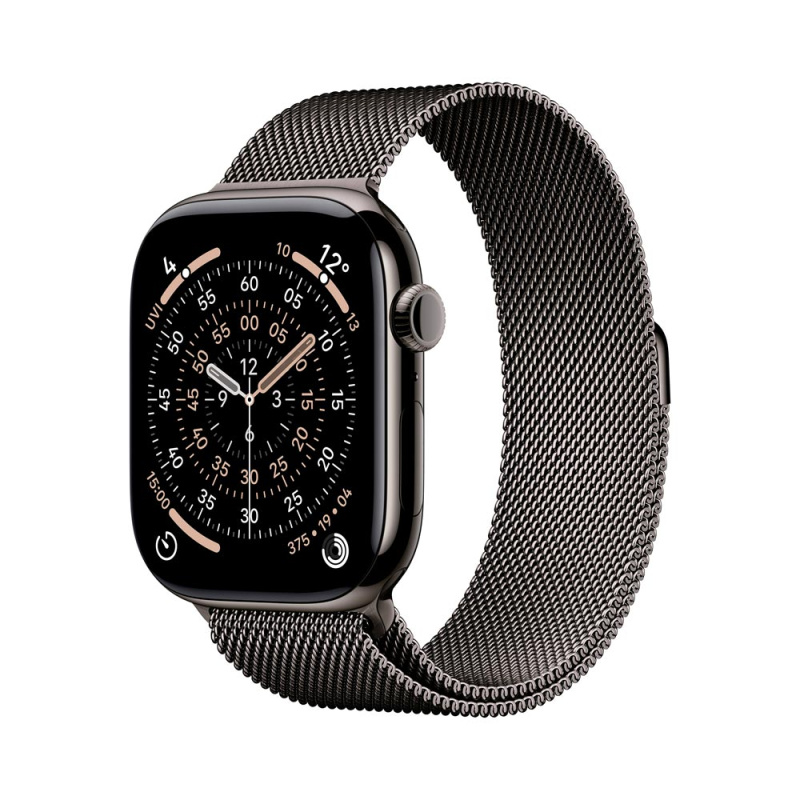 Apple Watch Series 11 Cellular (46mm) Břidlicově šedý titan s břidlicově šedým milánským tahem S/M