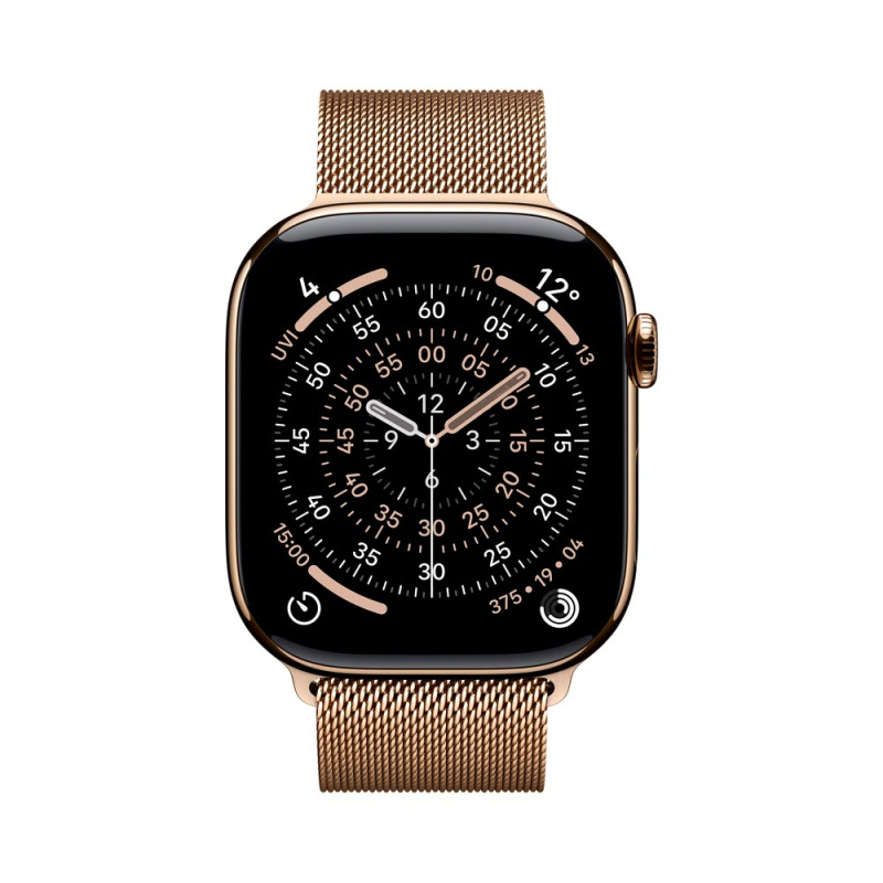 Apple Watch Series 11 Cellular (46mm) Zlatý titan se zlatým milánským tahem M/L