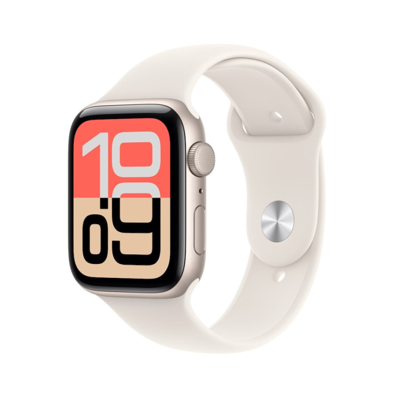 Apple Watch SE 3 (2025) 40mm Hvězdně bílý hliník s hvězdně bílým sportovním řemínkem S/M