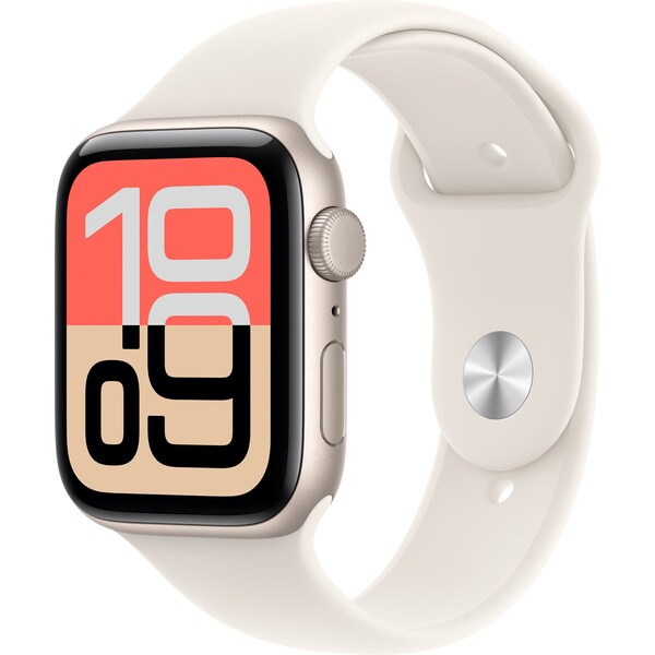 Apple Watch SE 3 (2025) 40mm Hvězdně bílý hliník s hvězdně bílým sportovním řemínkem M/L