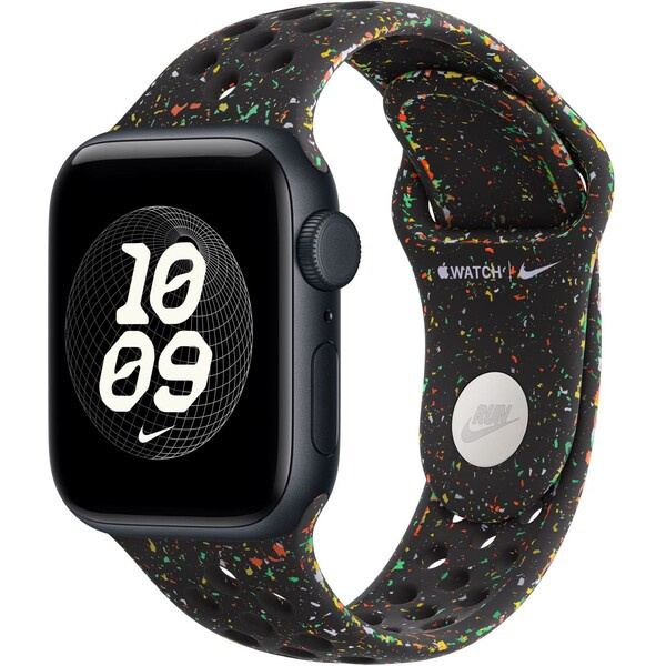 Apple Watch 41/40/38mm Midnight Black sportovní řemínek Nike M/L