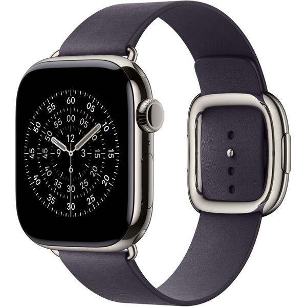 Apple Watch 42/41/40/38mm půlnočně fialový řemínek s moderní přezkou velký