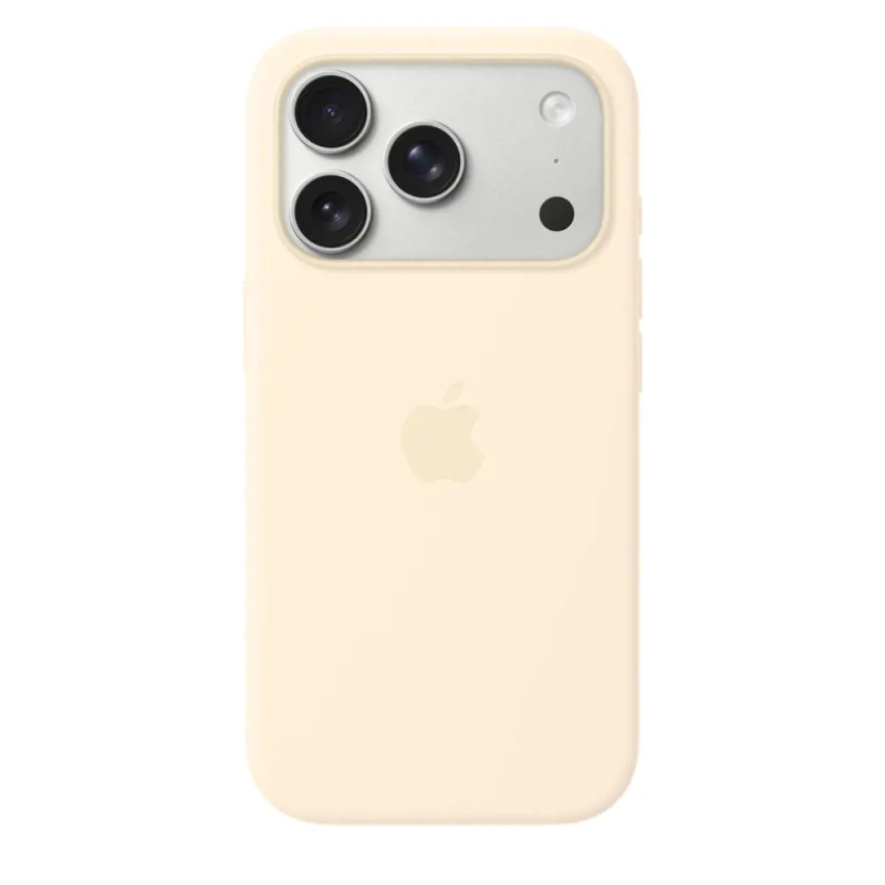 Apple silikonový kryt s MagSafe na iPhone 17 Pro vanilkový