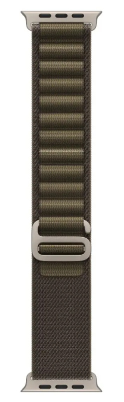 Apple Watch 49/46/45/44mm tmavě olivový alpský tah z přírodního titanu S