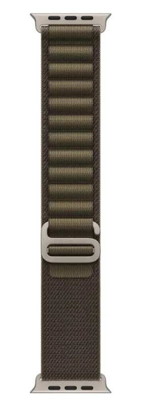 Apple Watch 49/46/45/44mm tmavě olivový alpský tah z přírodního titanu M