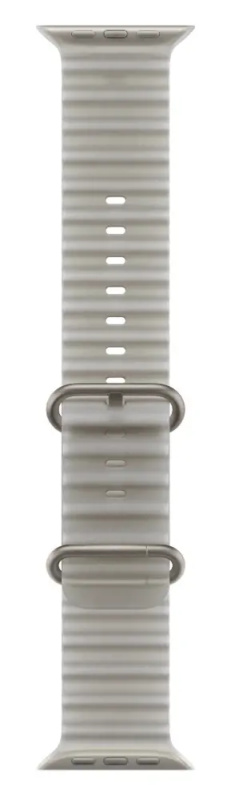 Apple Watch 49/46/45/44mm průsvitně šedý oceánský řemínek z přírodního titanu