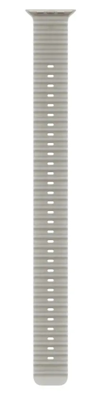 Apple Watch 49/46/45/44mm průsvitně šedý oceánský řemínek z přírodního titanu – prodloužení