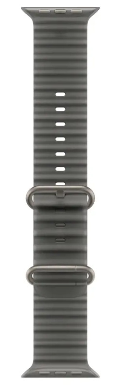 Apple Watch 49/46/45/44mm průsvitně černý oceánský řemínek z přírodního titanu