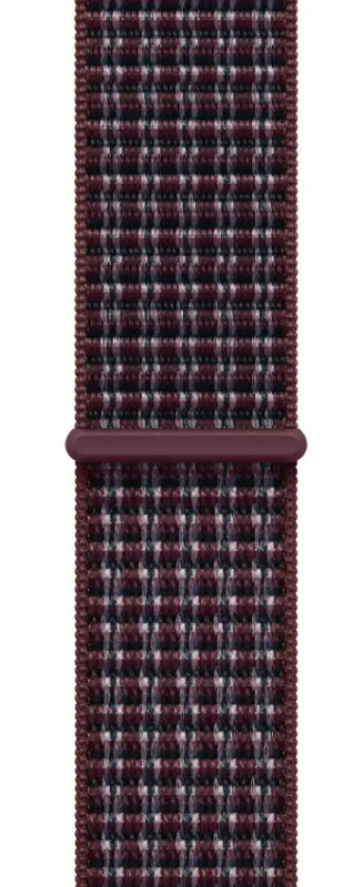 Apple Watch 42/41/40/38mm burgundsky kostkovaný provlékací sportovní řemínek