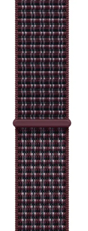 Apple Watch 49/46/45/44mm burgundsky kostkovaný provlékací sportovní řemínek
