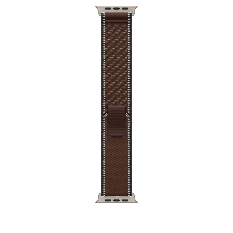 Apple Watch 49/46/45/44mm tmavě umbrový trailový tah z přírodního titanu M/L