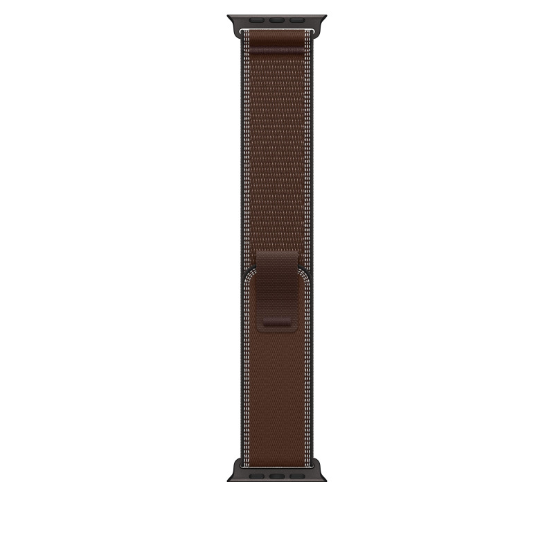 Apple Watch 49/46/45/44mm tmavě umbrový trailový tah z černého titanu M/L