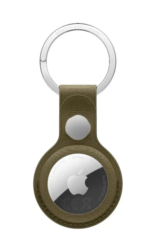 Apple FineWoven klíčenka na AirTag tmavě olivová