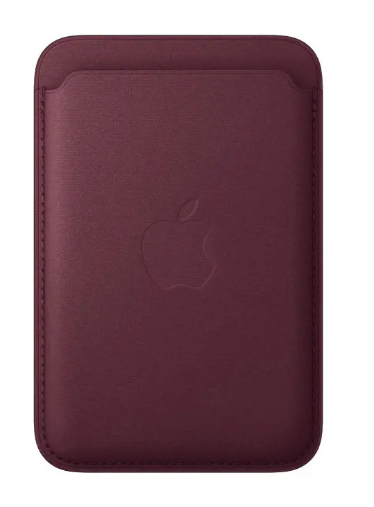 Apple peněženka z tkaniny FineWoven s MagSafe k iPhonu burgundsky červená