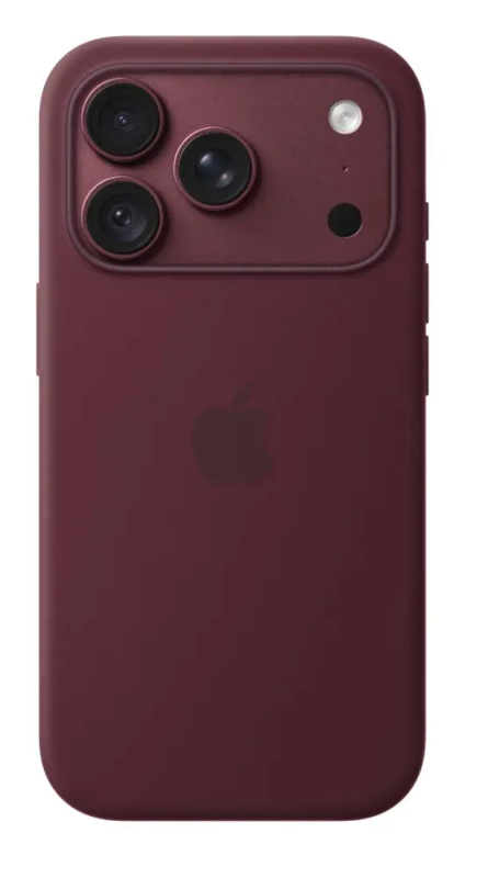 Apple silikonový kryt s MagSafe na iPhone 18 Pro burgundsky červený