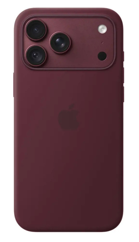 Apple silikonový kryt s MagSafe na iPhone 18 Pro Max burgundsky červený