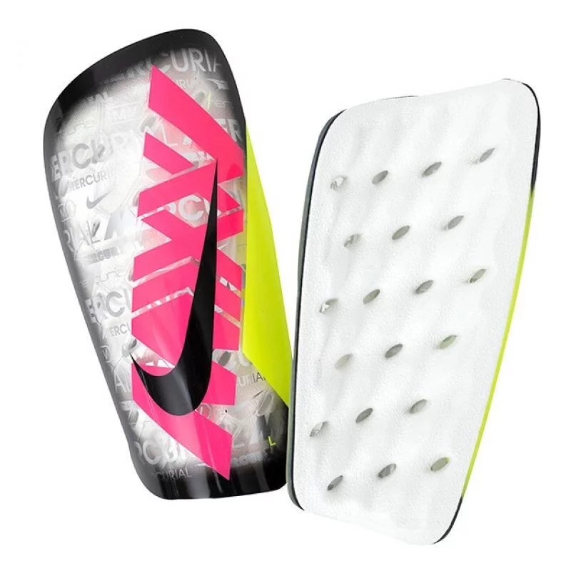 SPORT Fotbal chrániče holení Mercurial Lite 25 DX4607 975 Růžová se žlutou - Nike vícebarevná L