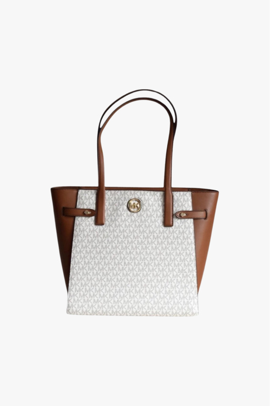 Michael Kors CARMEN large tote vanilla monogram dámská kabelka