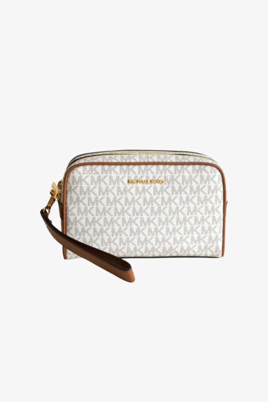 Michael Kors jet set item medium travel pouch wristlet vanilla dámská kosmetická kabelka
