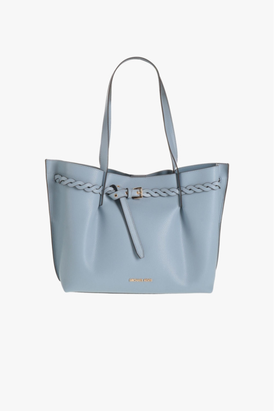Michael Kors EMILIA large tote pale blue kožená dámská kabelka