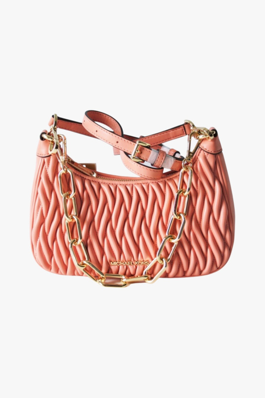 Michael Kors CORA medium leather crossbody sherbert dámská kabelka