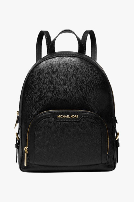 Michael Kors JAYCEE MD backpack pebbled leather černá dámský batoh