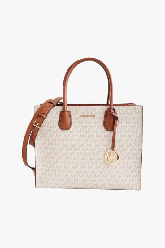 Michael Kors MERCER large satchel dámská kabelka vanilla monogram