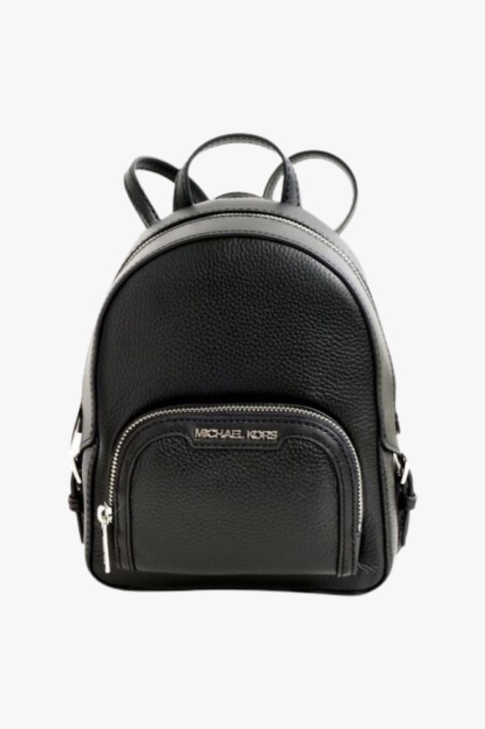 Michael Kors JAYCEE XS conv backpack pebbled leather černá/stříbrná dámský batoh