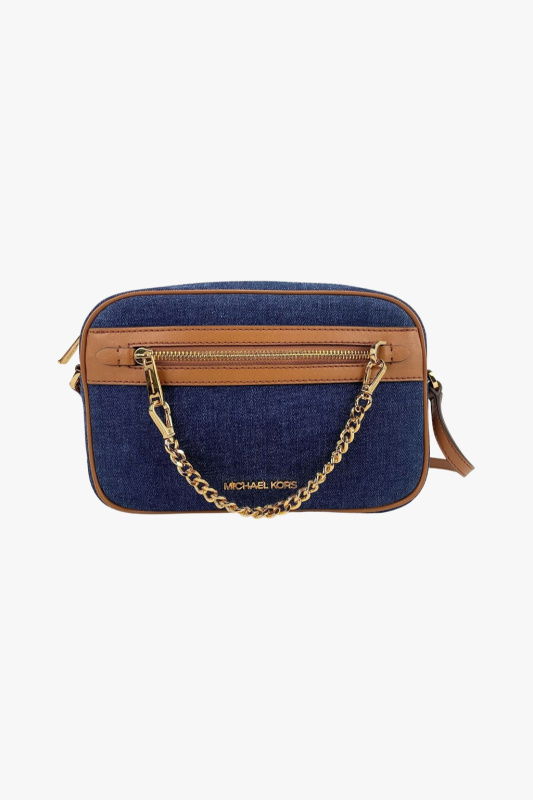Michael Kors JET SET ITEM crossbody chain denim dámská kabelka