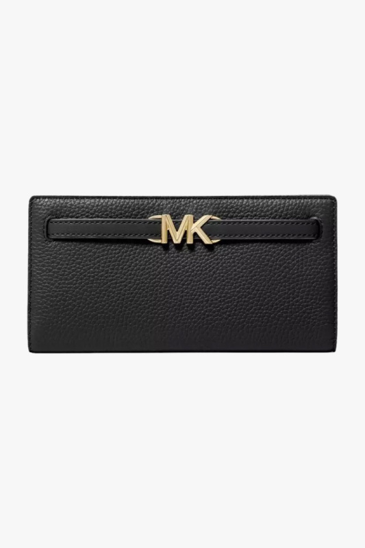 Michael Kors REED large snap leather wallet dámská peněženka black