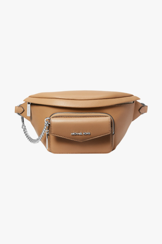Michael Kors MAISIE LG 2in1 waistpack kožená dámská ledvinka camel