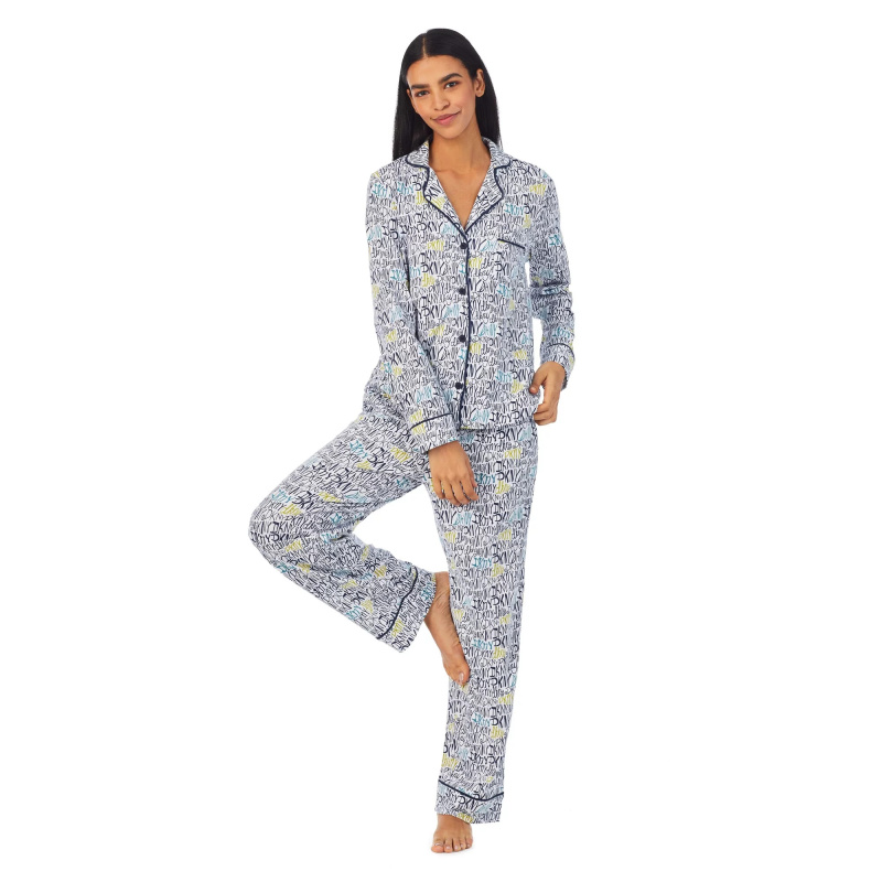 Dámské pyžamo YI2822668 bílé s potiskem - DKNY XS