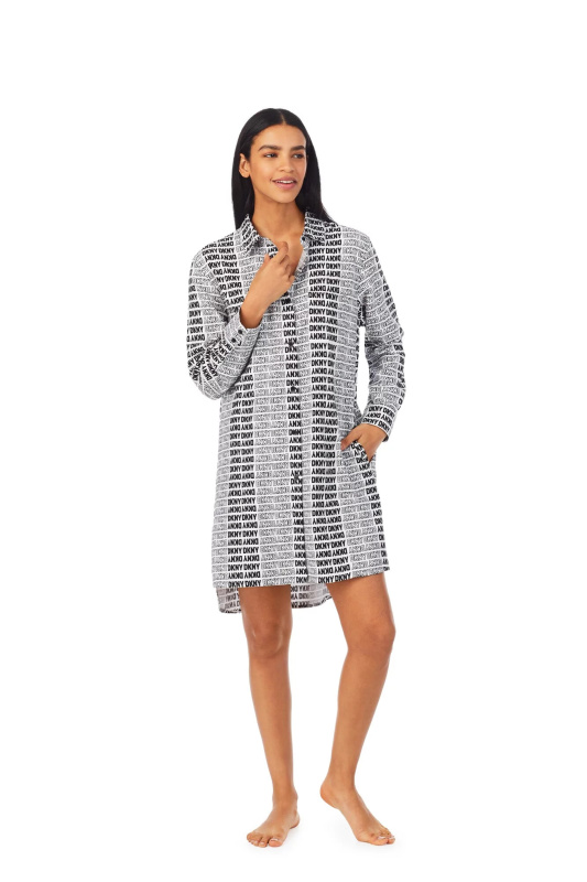 Dámská noční košile YI2322669 103 bílá s potiskem - DKNY S