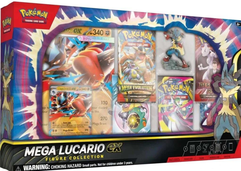 Pokémon tcg: mega lucario ex figure collection