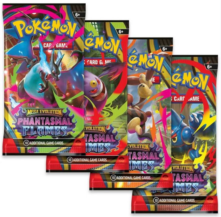 Pokémon tcg: mega evolution - phantasmal flames booster (10 karet)