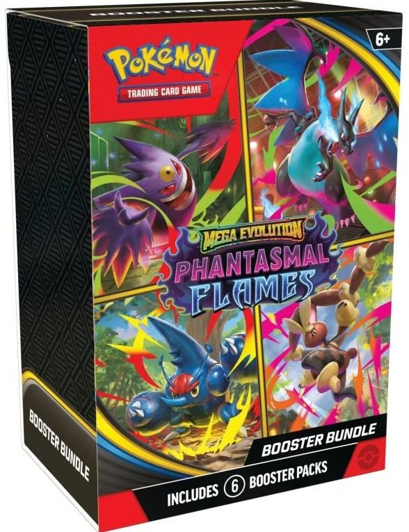 Pokémon tcg: mega evolution - phantasmal flames booster bundle