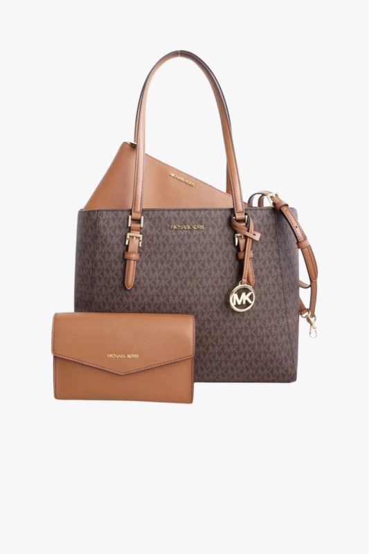 Michael Kors CHARLOTTE 3v1 set dámských kabelek barva brown monogram