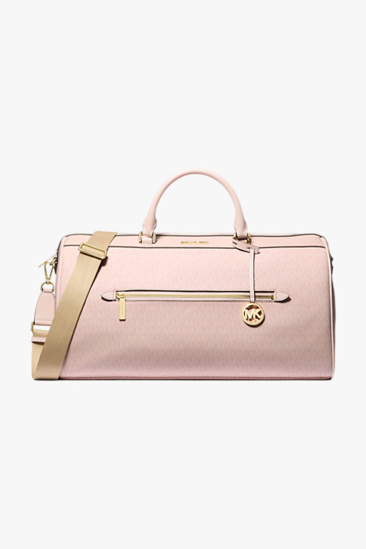 Michael Kors jet set TRAVEL XL duffle weekender bag powder blush monogram víkendová taška