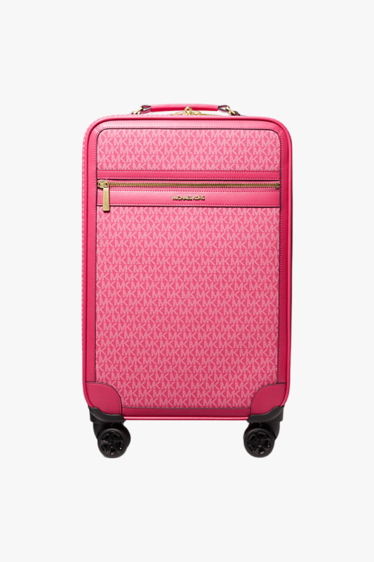 Michael Kors jet set TRAVEL small trolley electric pink monogram cestovní kufr