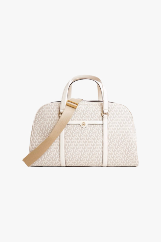 Michael Kors jet set TRAVEL XL weekender bag light cream monogram víkendová taška