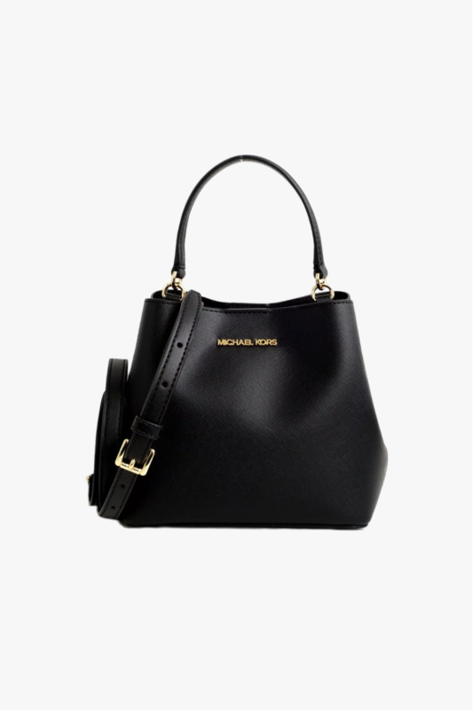 Michael Kors PRATT small bucket messenger leather černá dámská kabelka
