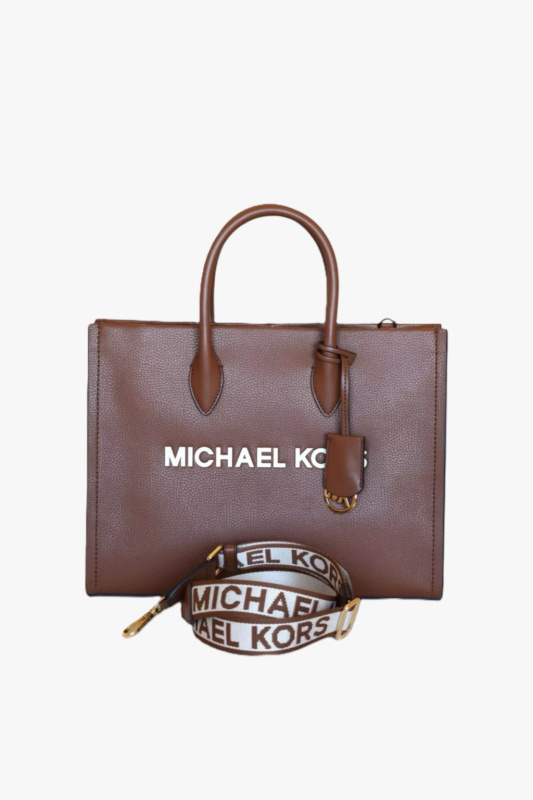 Michael Kors MIRELLA crossbody bag medium dámská kožená kabelka hnědá