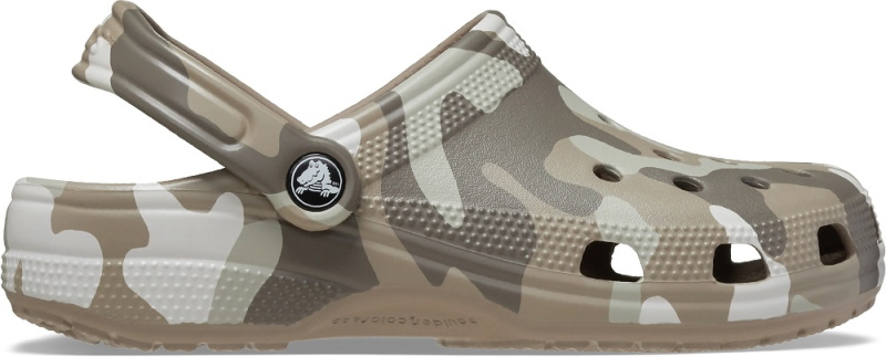 Crocs nazouváky classic printed camo clog mushroom multi - 41-42