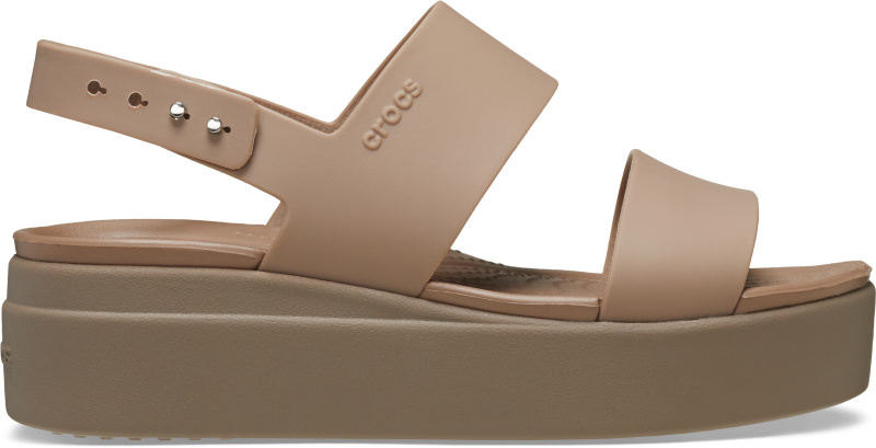 Dámské boty crocs brooklyn low wedge béžová 38-39