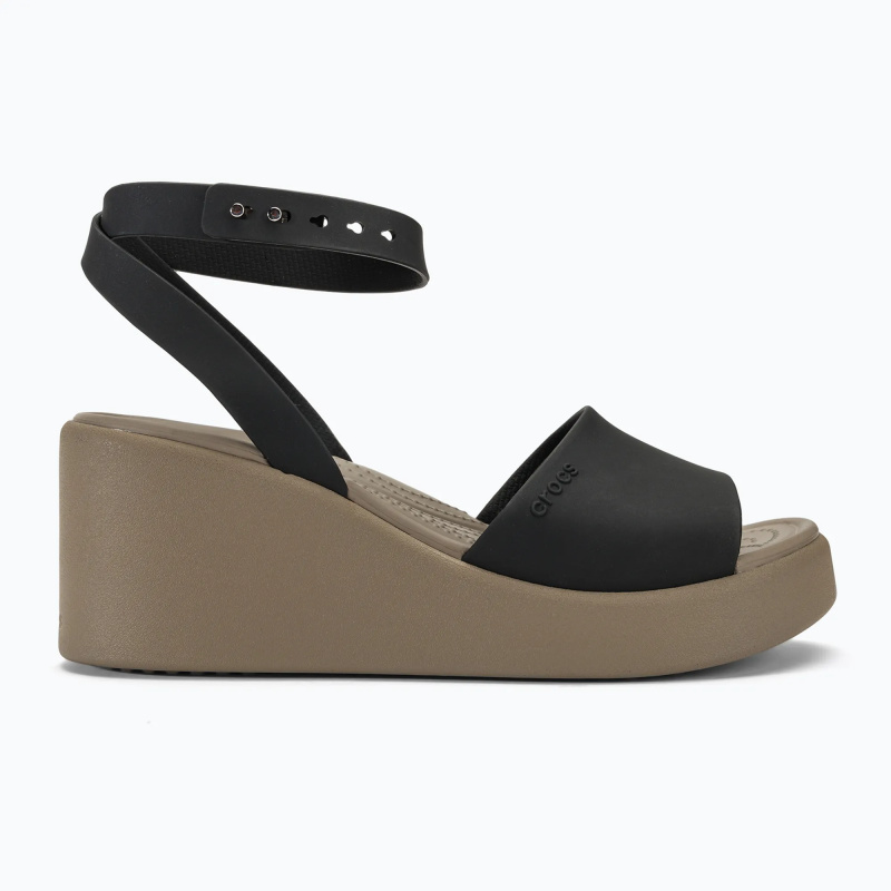 Dámské boty crocs brooklyn ankle strap wedge černá/béžová 39-40