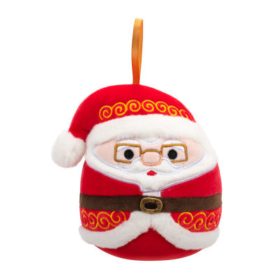 Squishmallows Vánoční ozdoba Santa s brýlemi - Nick, 10 cm