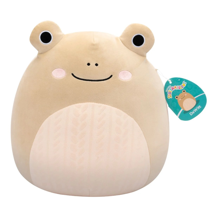 SQUISHMALLOWS Žába s pleteným bříškem - DeWitt, 30 cm