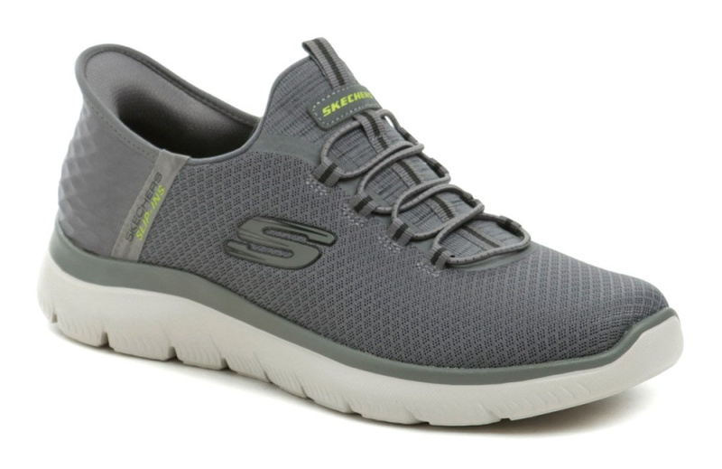 Skechers 2324587-CHAR šedé pánské Slip-in polobotky EUR 46